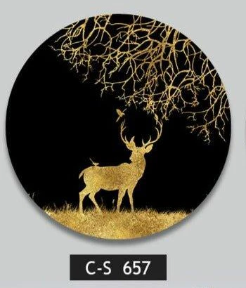תמונות קיר עגולות GOLD DEER - Image 2