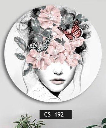 תמונות קיר עגולות THE FLOWER WOMAN - Image 3